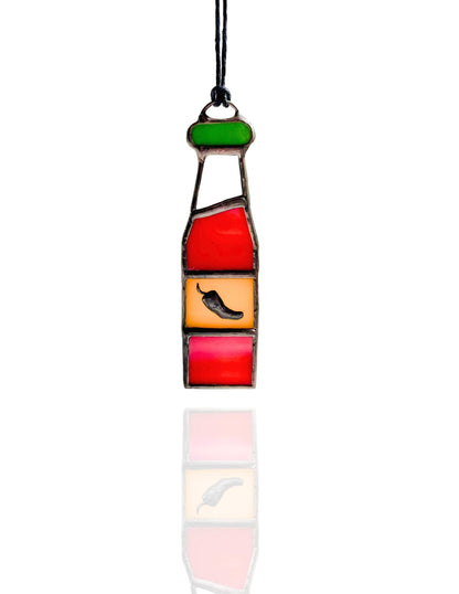 Hot Sauce Bottle Suncatcher - Samara Designs Studio