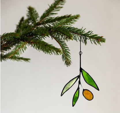 Mini Glass Olive Branch Suncatcher - Samara Designs Studio