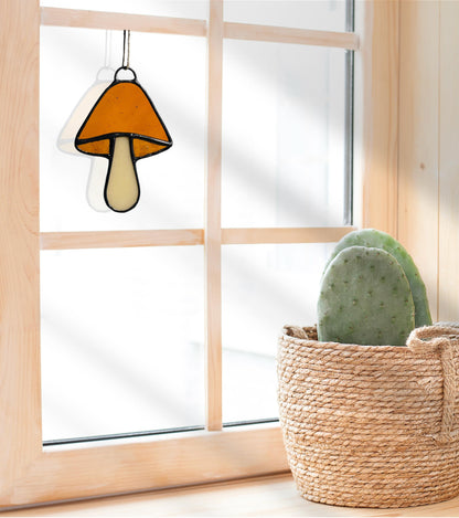Stained Glass Mushroom Suncatchers - Samara Designs Studio