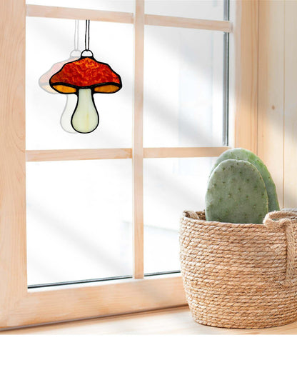 Stained Glass Mushroom Suncatchers - Samara Designs Studio