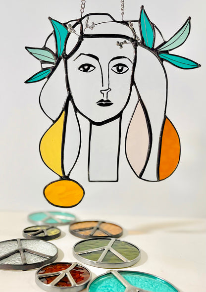 Pablo Picasso Stained Glass Art - Samara Designs Studio