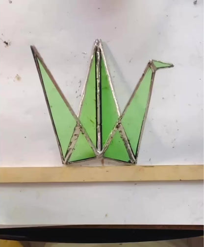 Rainbow Pride Stained Glass Crane Mobile | LGBTQ+, Transgender, Queer, Bisexual Inspired Decor