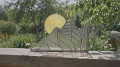 Stained Glass Mountain Scape