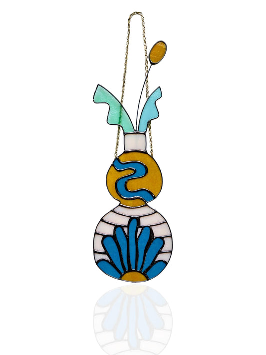 Stained Glass Art “Vase Refracting Light” - Samara Designs Studio