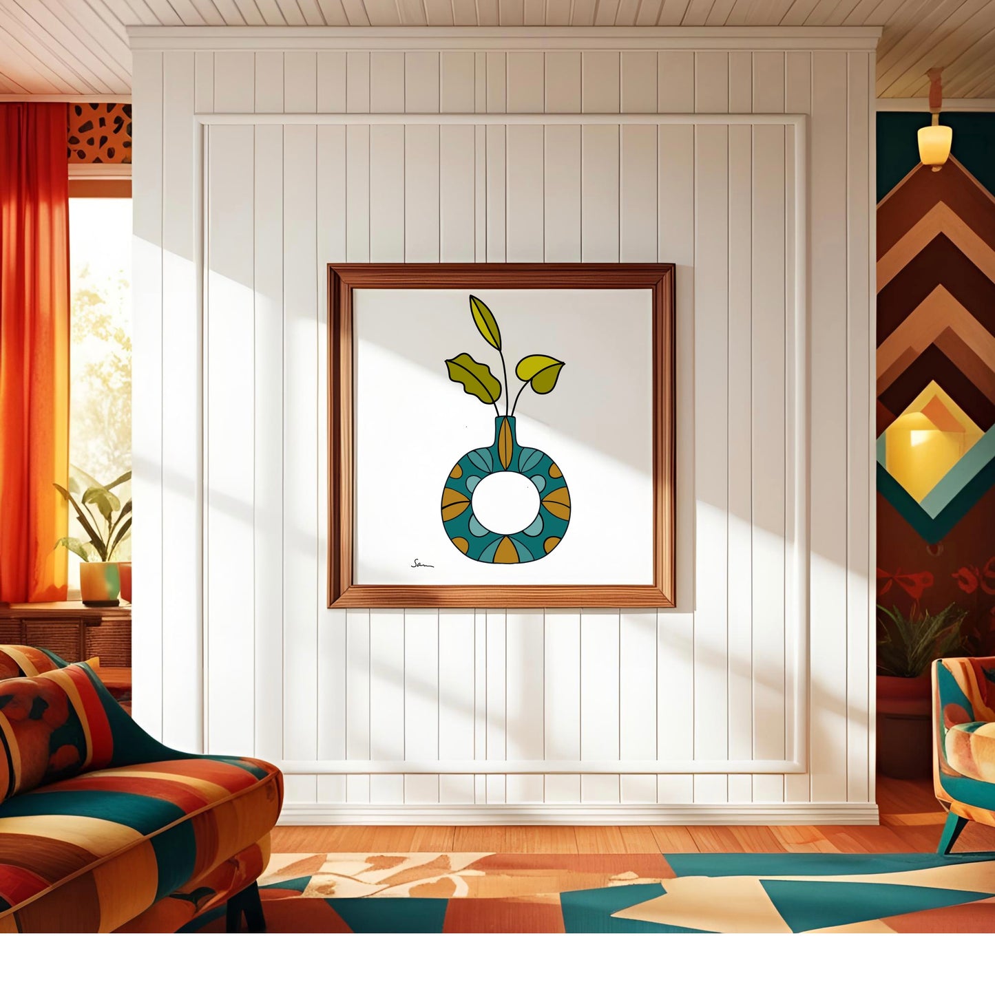 Boho Vase Art Print - Samara Designs Studio