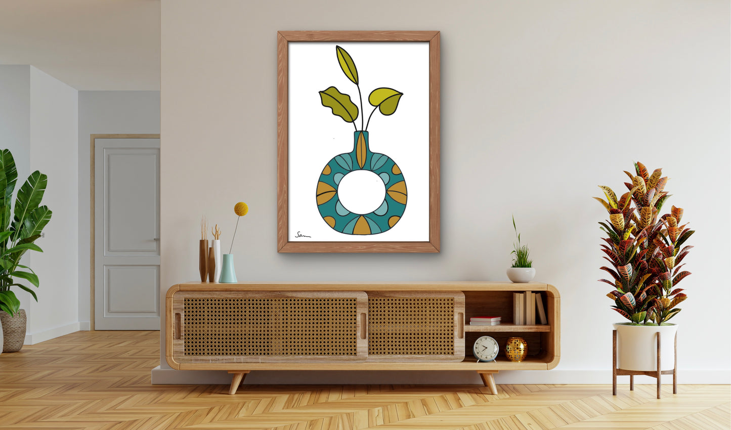 Boho Vase Art Print - Samara Designs Studio