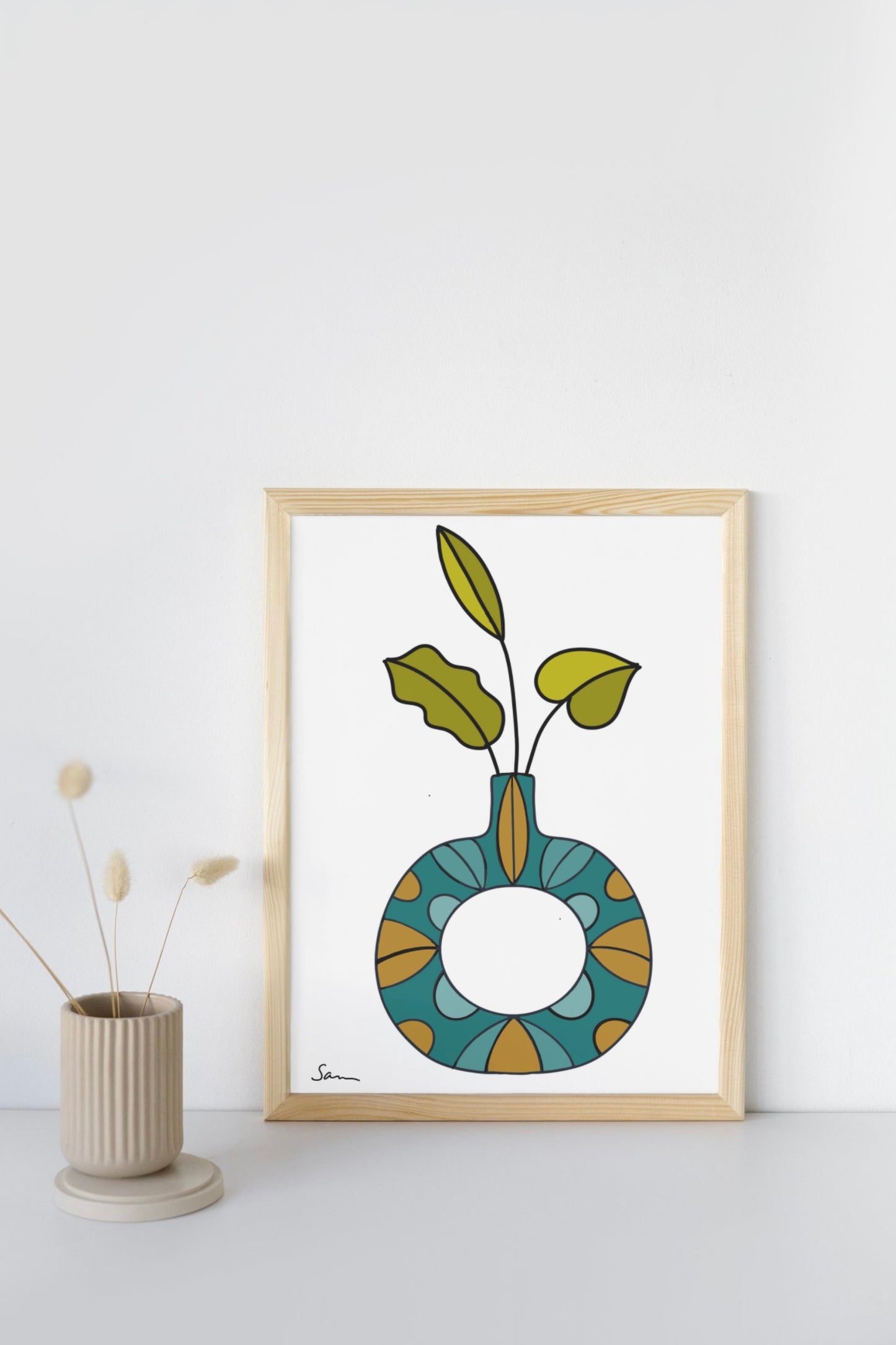Boho Vase Art Print - Samara Designs Studio