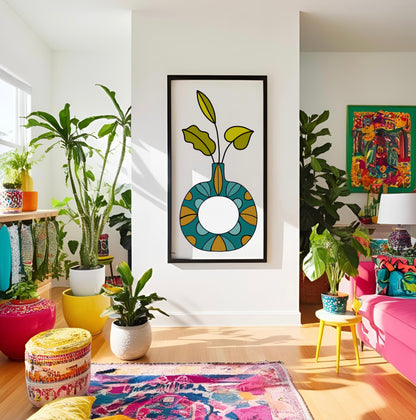 Boho Vase Art Print - Samara Designs Studio