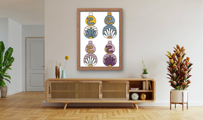 Colorful Boho Vase Art Print - Samara Designs Studio