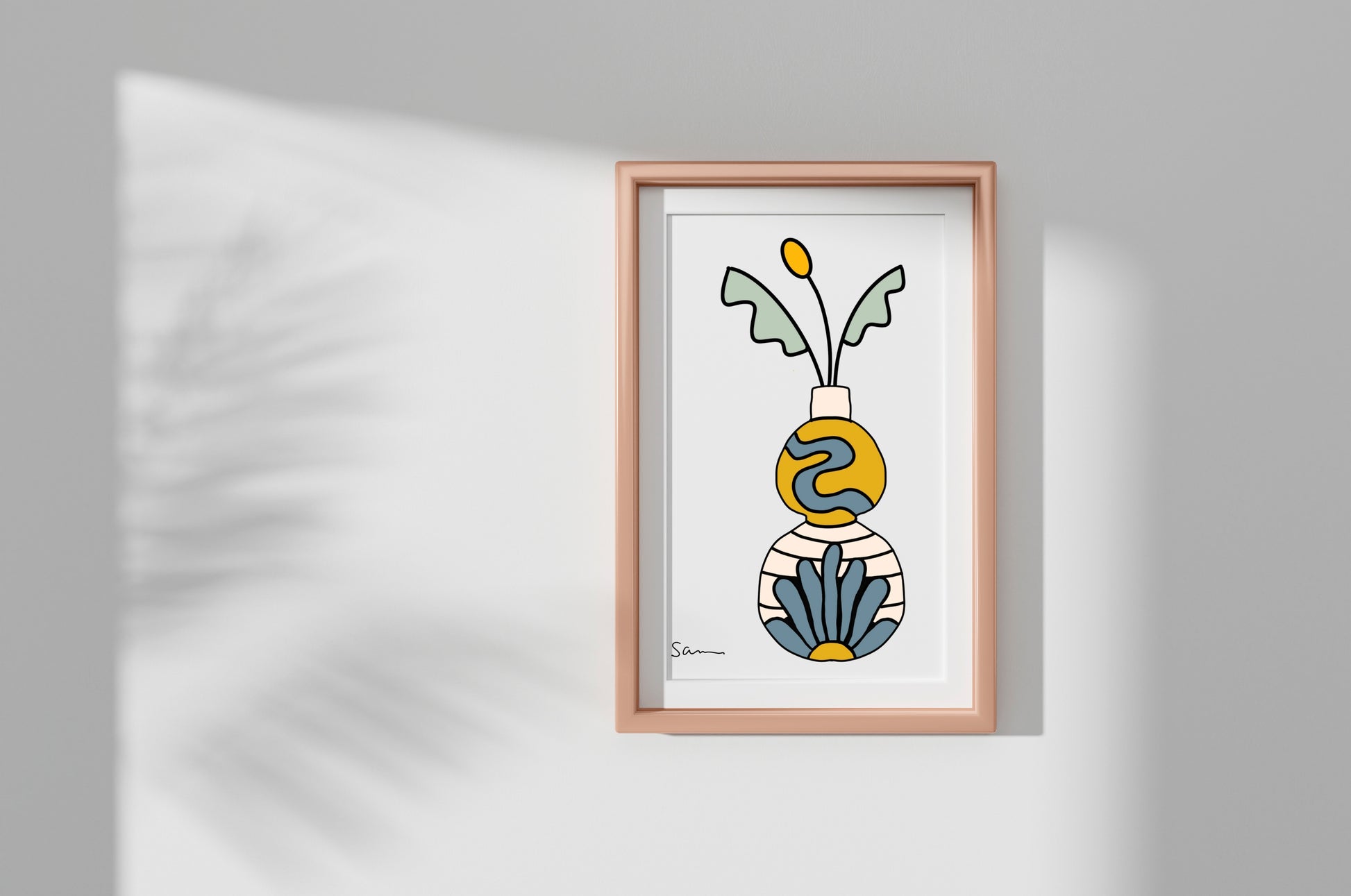 Modern Pottery Vase Art Print - Samara Designs Studio